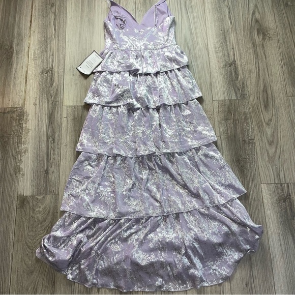 Aidan by Aidan Mattox Halter Tiered Maxi Dress - Picture 10 of 13